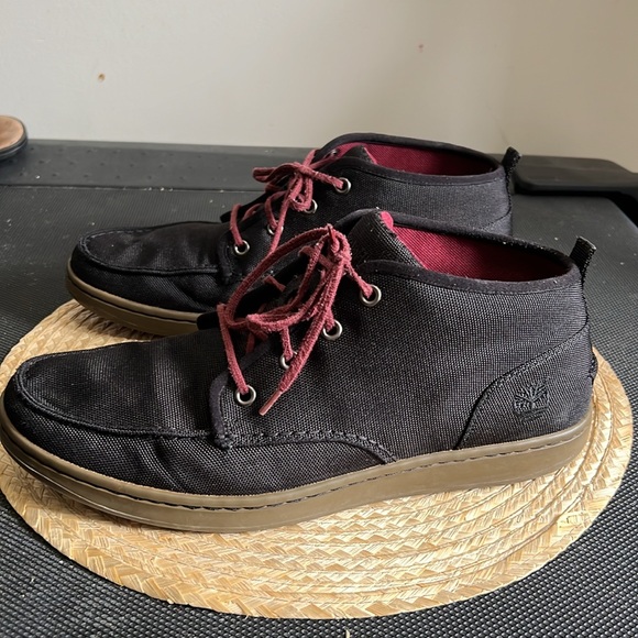 Timberland Canvas Textured Material High Top Kain Shoes Size 10 - Picture 10 of 15